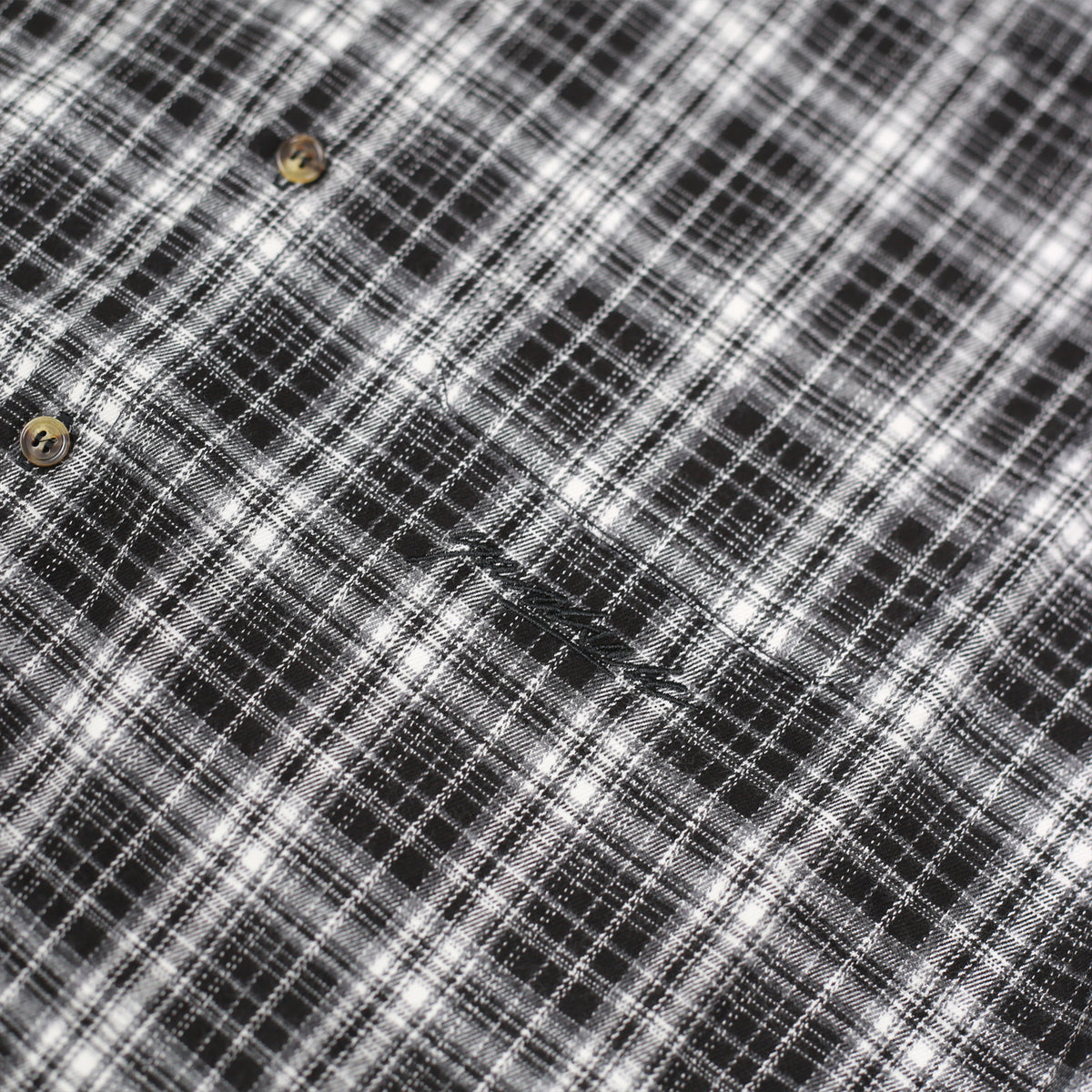 Faded Plaid Shirt (White)