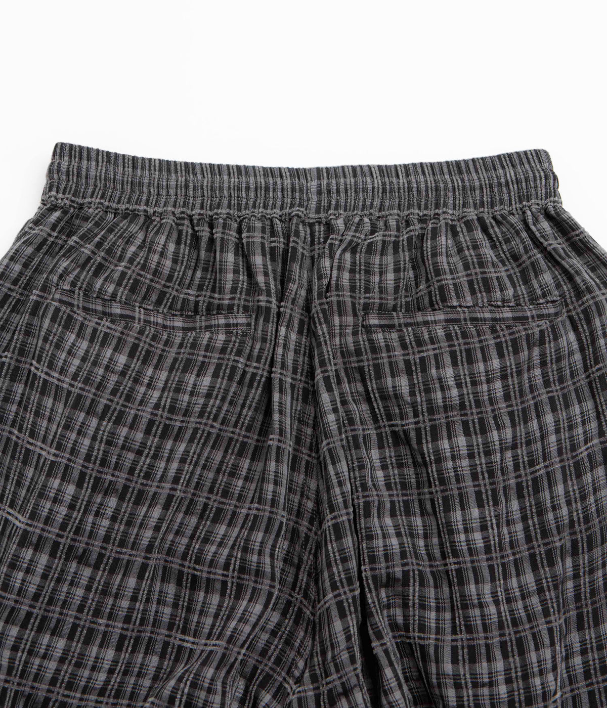Plaid Cargo Shorts (Black/Grey)