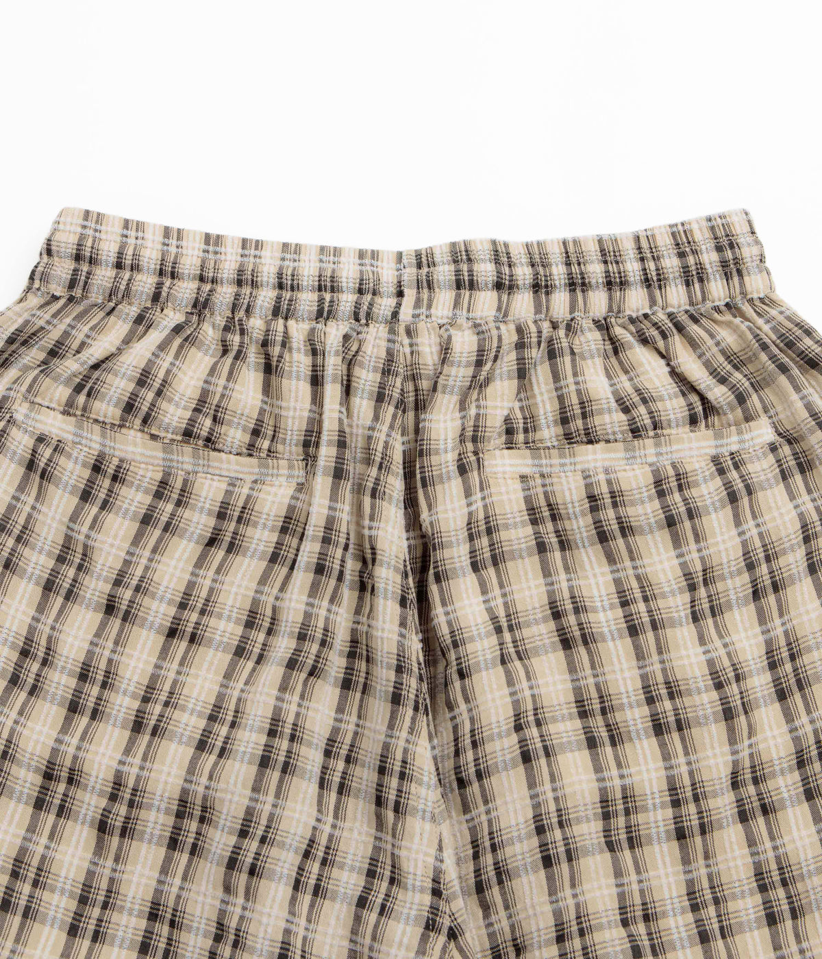 Plaid Cargo Shorts (Cream/Black)