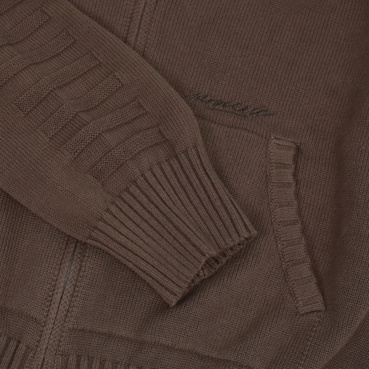 Faldo Knitted Full-Zip (Brown)