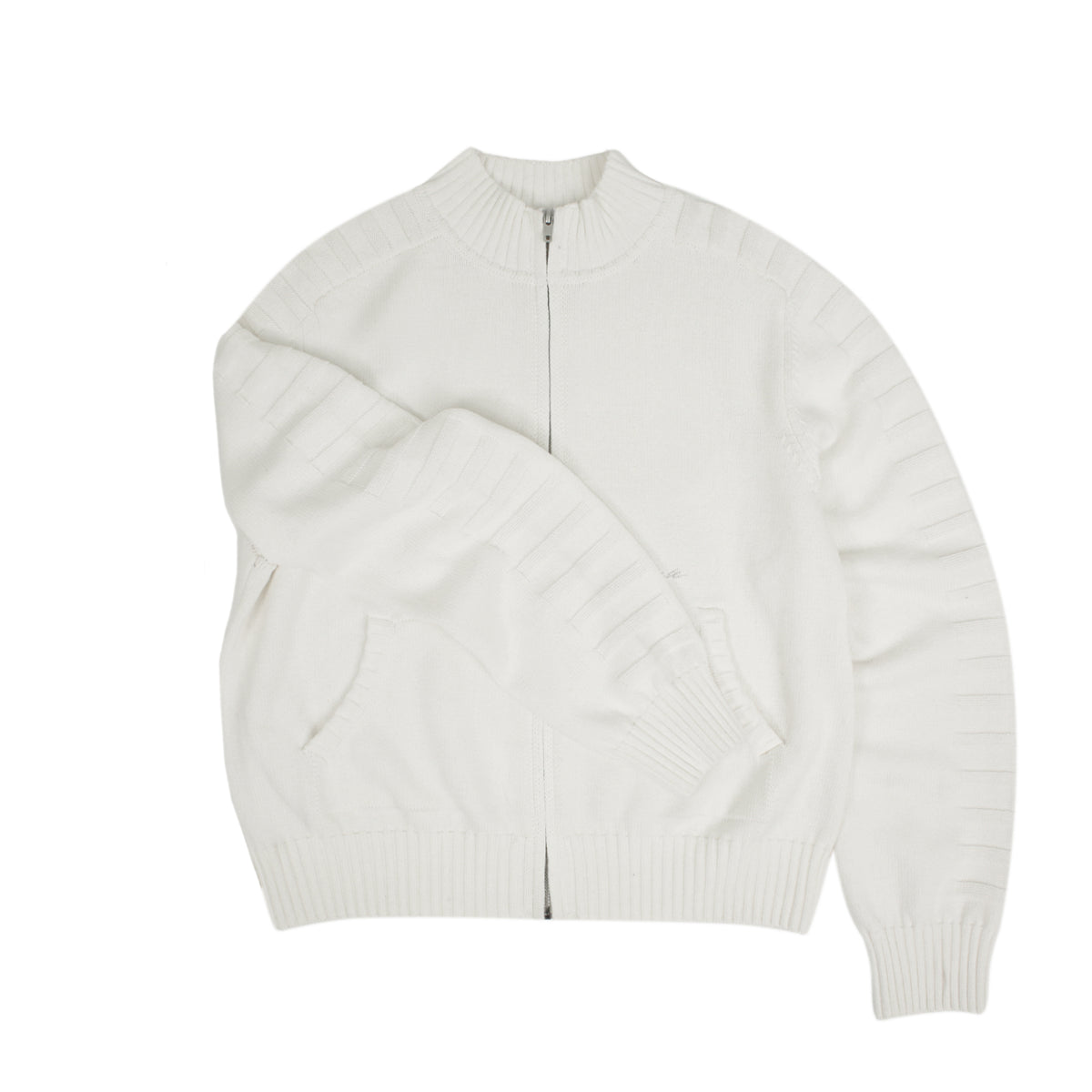 Faldo Knitted Full-Zip (Cream)