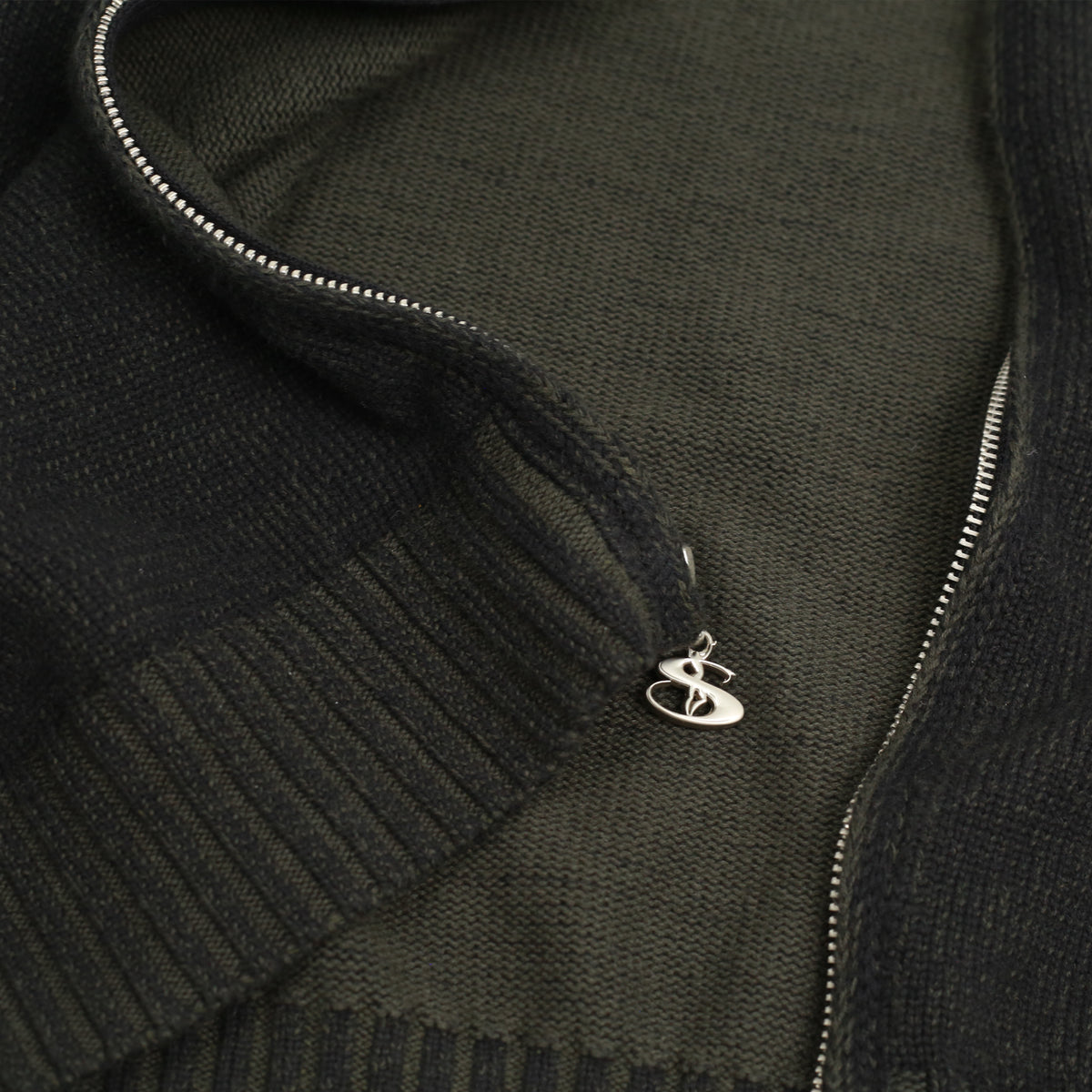 Heathered Fullzip Hood (Black)