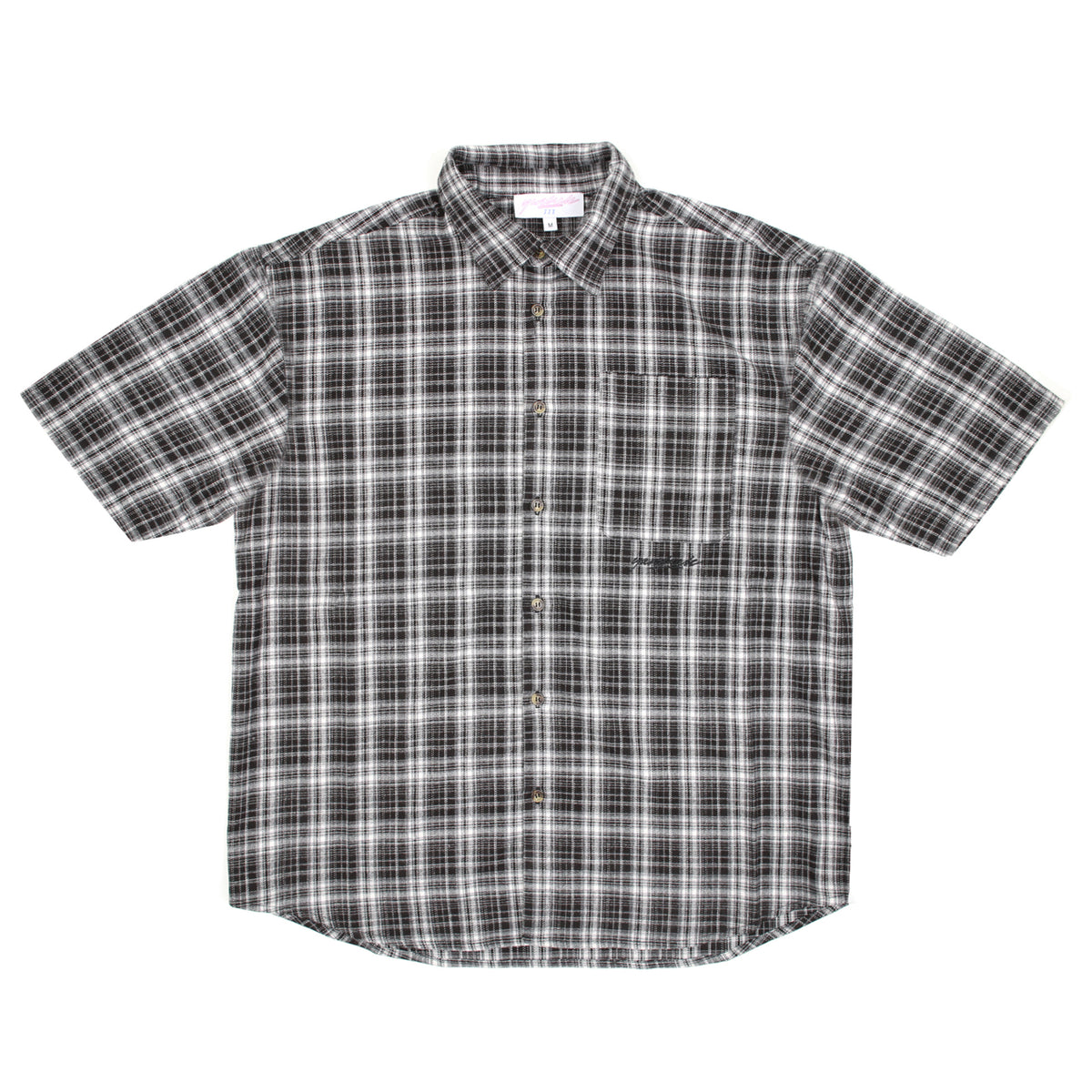 Faded Plaid Shirt (White)