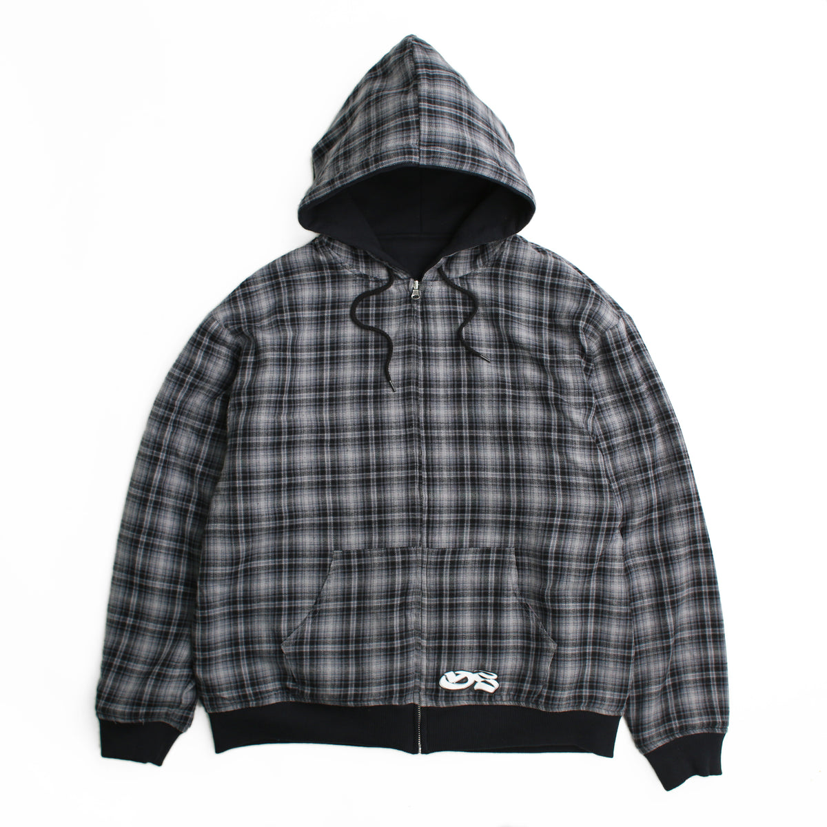 Reversible Flannel Hoodie (Grey)