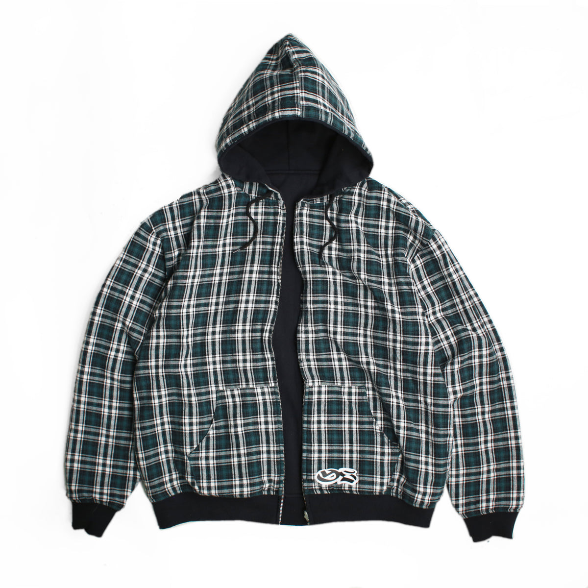 Reversible Flannel Hoodie (Green)
