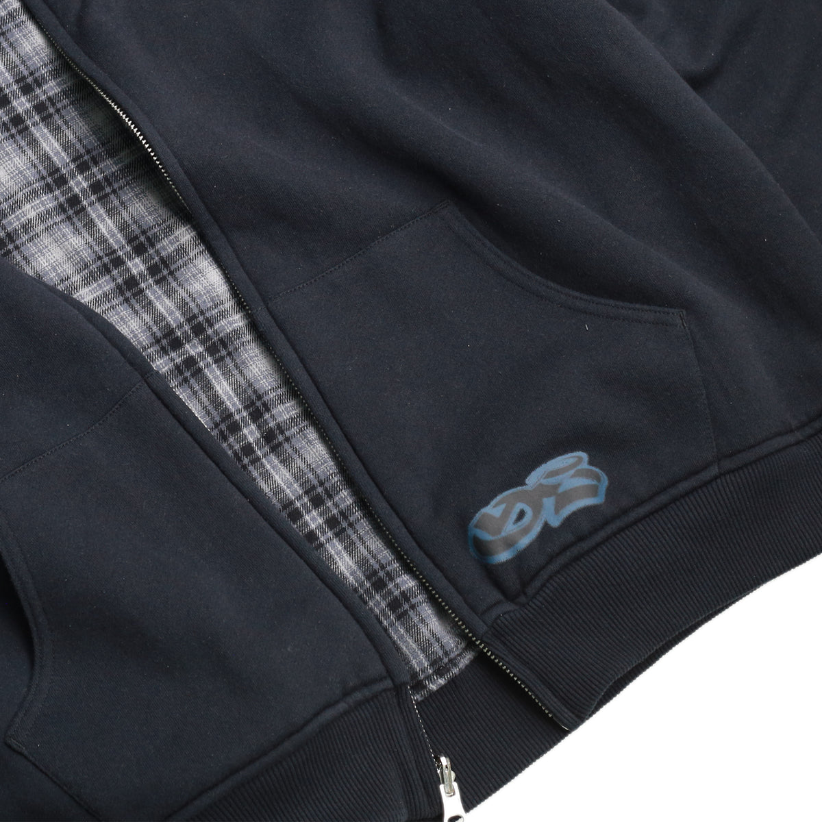 Reversible Flannel Hoodie (Grey)