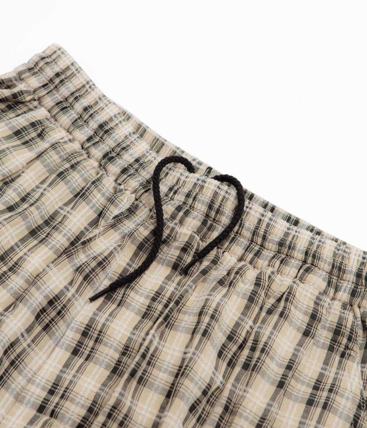 Plaid Cargo Shorts (Cream/Black)