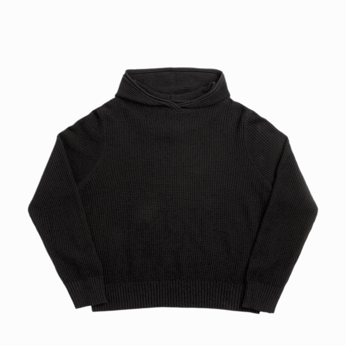 Waffle Knit Pullover (Black)