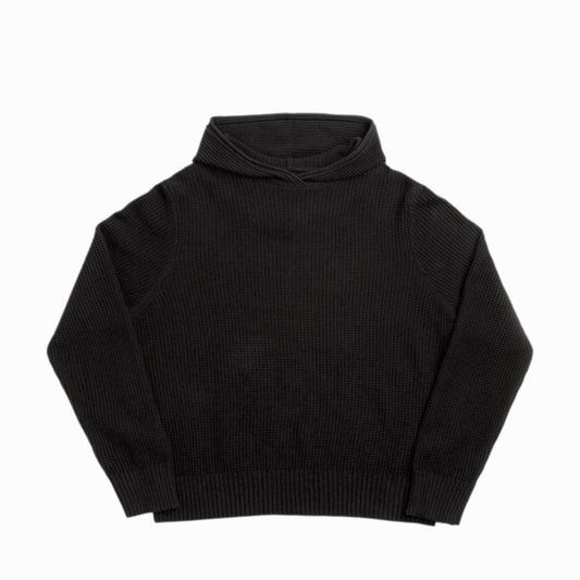 Waffle Knit Pullover (Black)