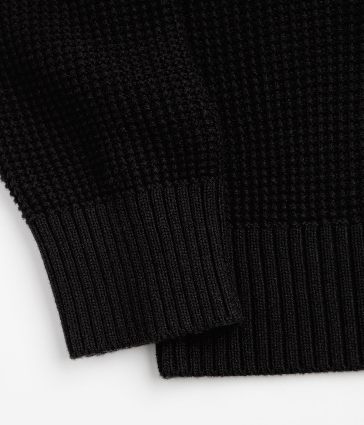 Waffle Knit Pullover (Black)